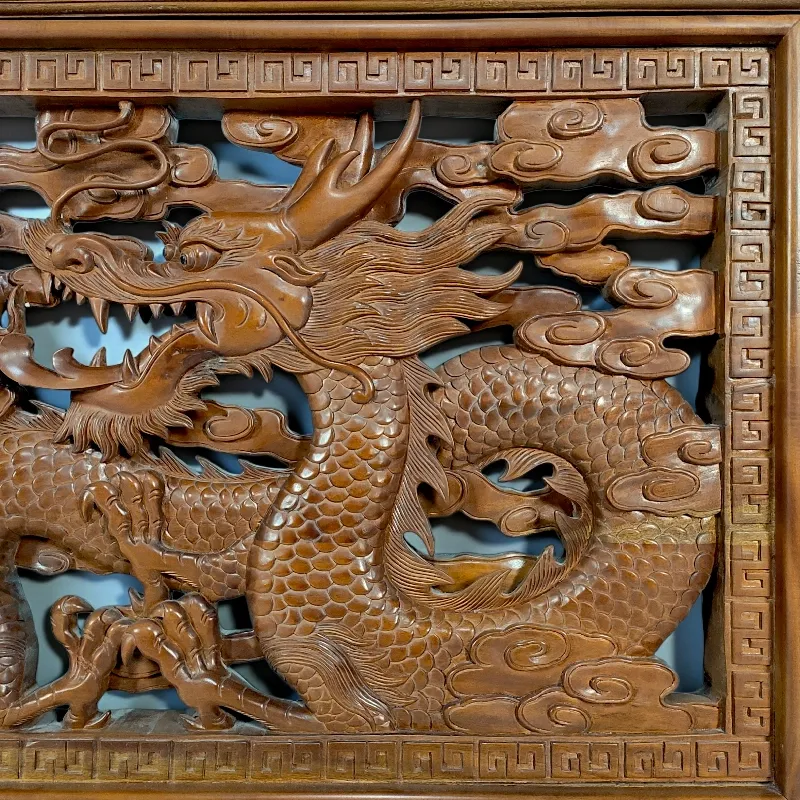 Панно Дракон та Фенікс DF-1 тік Індонезія