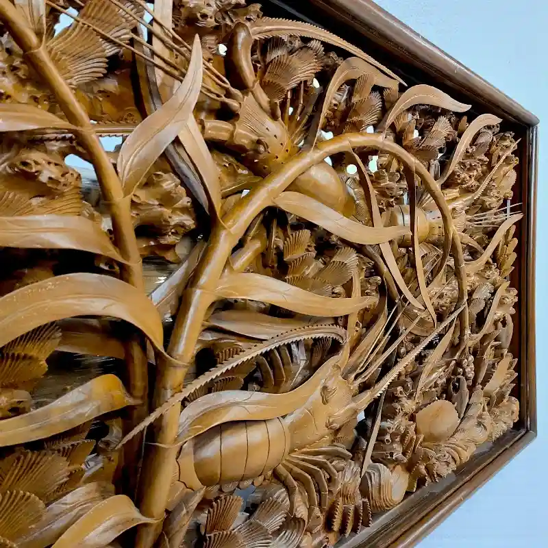 Панно дерев'яне Підводний світ Краби, омари СR-00 Індонезія