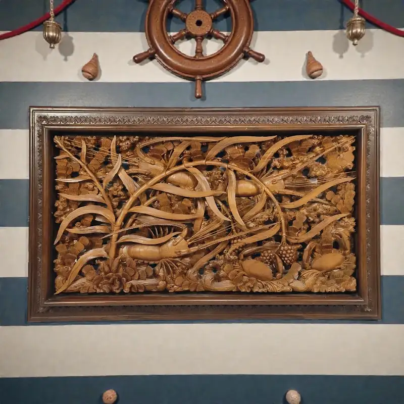 Панно дерев'яне Підводний світ Краби, омари СR-00 Індонезія