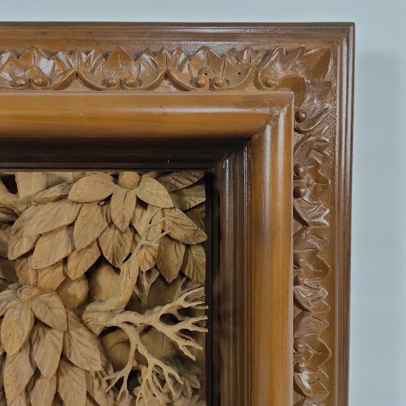 Панно дерев'яне Зебу - горбата корова (GK-2) тік Індонезія