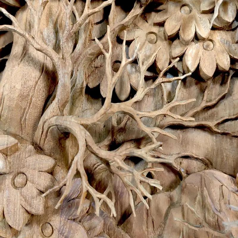 Панно дерев'яне Птахи Ківі (KV-1) дерево тік Індонезія