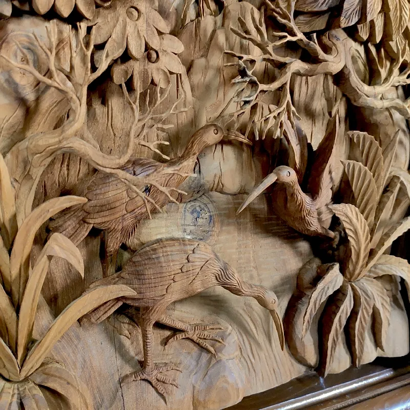 Панно дерев'яне Птахи Ківі (KV-1) дерево тік Індонезія
