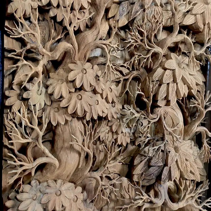 Панно дерев'яне Птахи Ківі (KV-1) дерево тік Індонезія