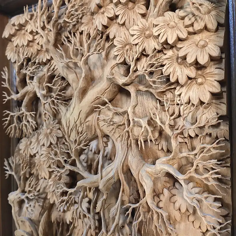 Панно Молитва Ісуса Христа (M-1) 62х81х12 тікове дерево Індонезія 