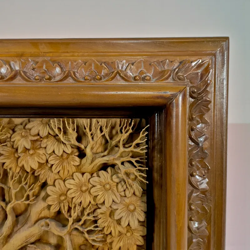 Панно Молитва Ісуса Христа (M-1) 62х81х12 тікове дерево Індонезія 