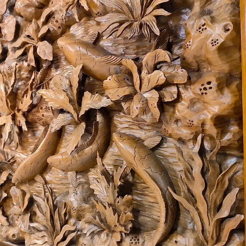 Панно дерев'яне Підводний світ Риби VSR-1 Індонезія