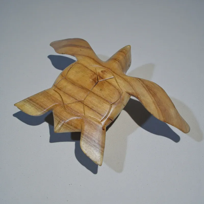 Статуетка Морська Черепаха тікове дерево 19х28х6 см Індонезія