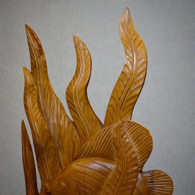 Статуетка Водний світ Риби (К-47) 83 см, тікове дерево, Індонезія