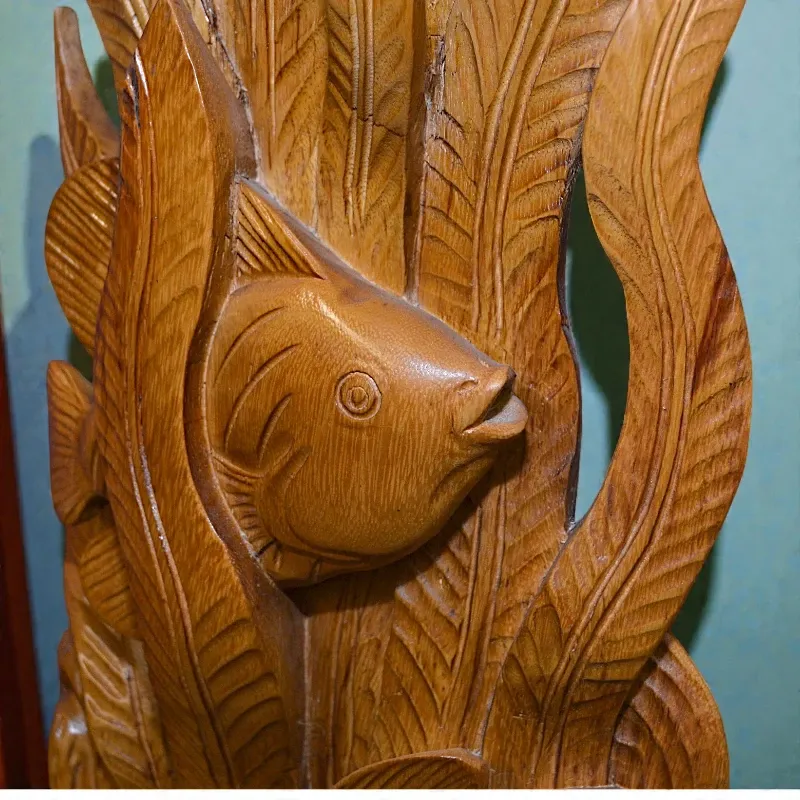 Статуетка Водний світ Риби (К-47) 83 см, тікове дерево, Індонезія