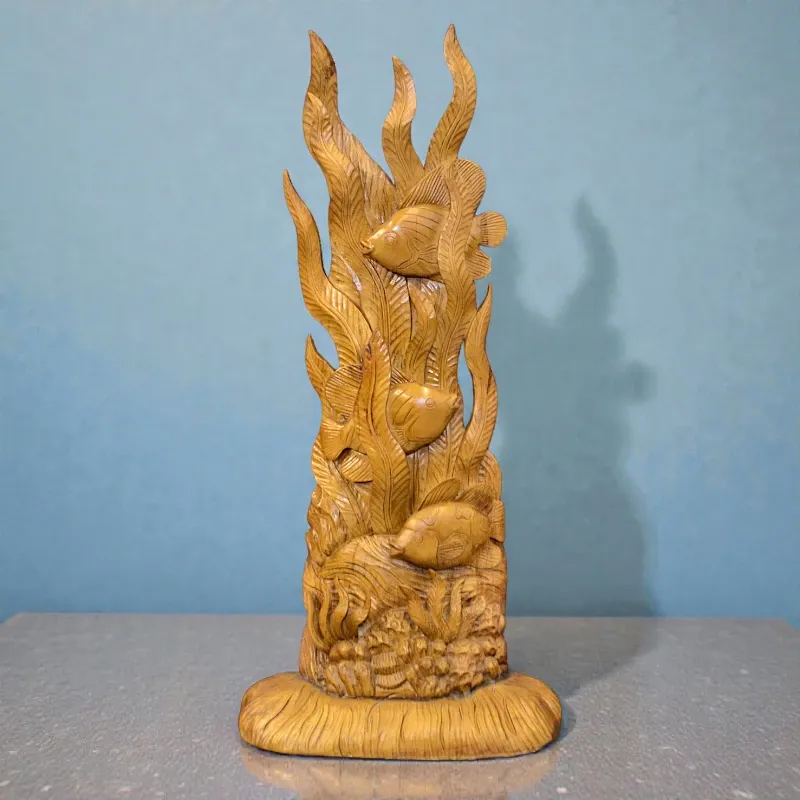 Статуетка Водний світ Риби (К-47) 83 см, тікове дерево, Індонезія