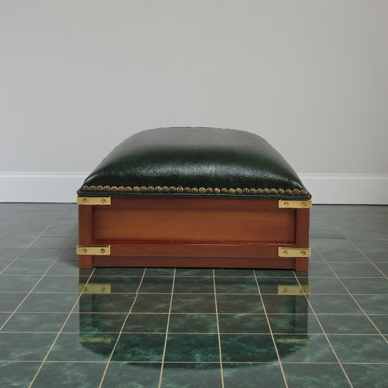 Пуф-підставка під ноги 1103-000 Адмірал Нельсон, зелена шкіра