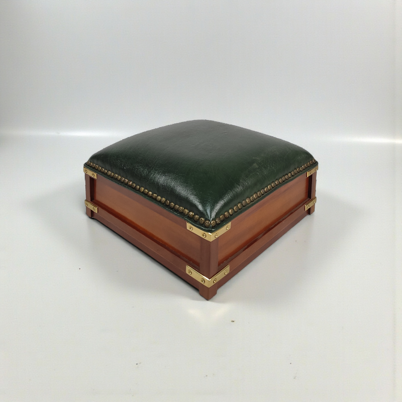 Пуф-підставка під ноги 1103-000 Адмірал Нельсон, зелена шкіра