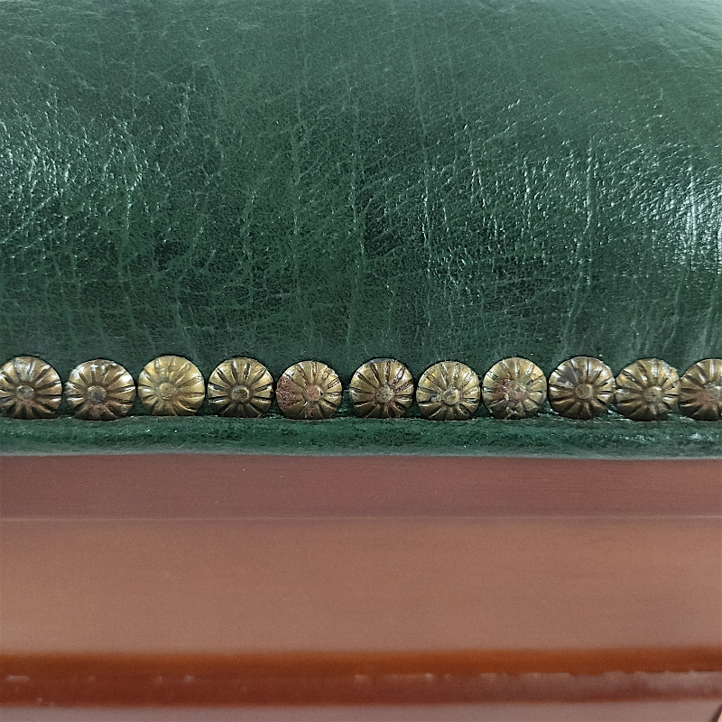 Пуф-підставка під ноги 1103-000 Адмірал Нельсон, зелена шкіра