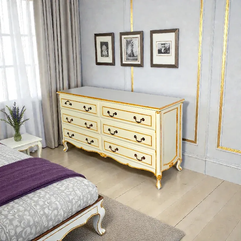 Комод деревянный Джули (5102-129) прованс, красное дерево, Индонезия