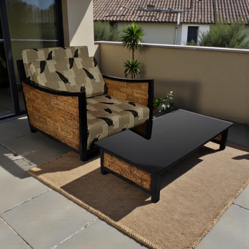 Крісло плетене Everlin дерево, абака Індонезія