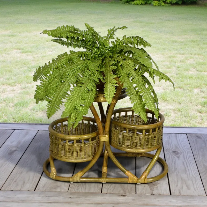 Підставка для квітів (P-09) на три горщика ротанг 70х30х60 Індонезія